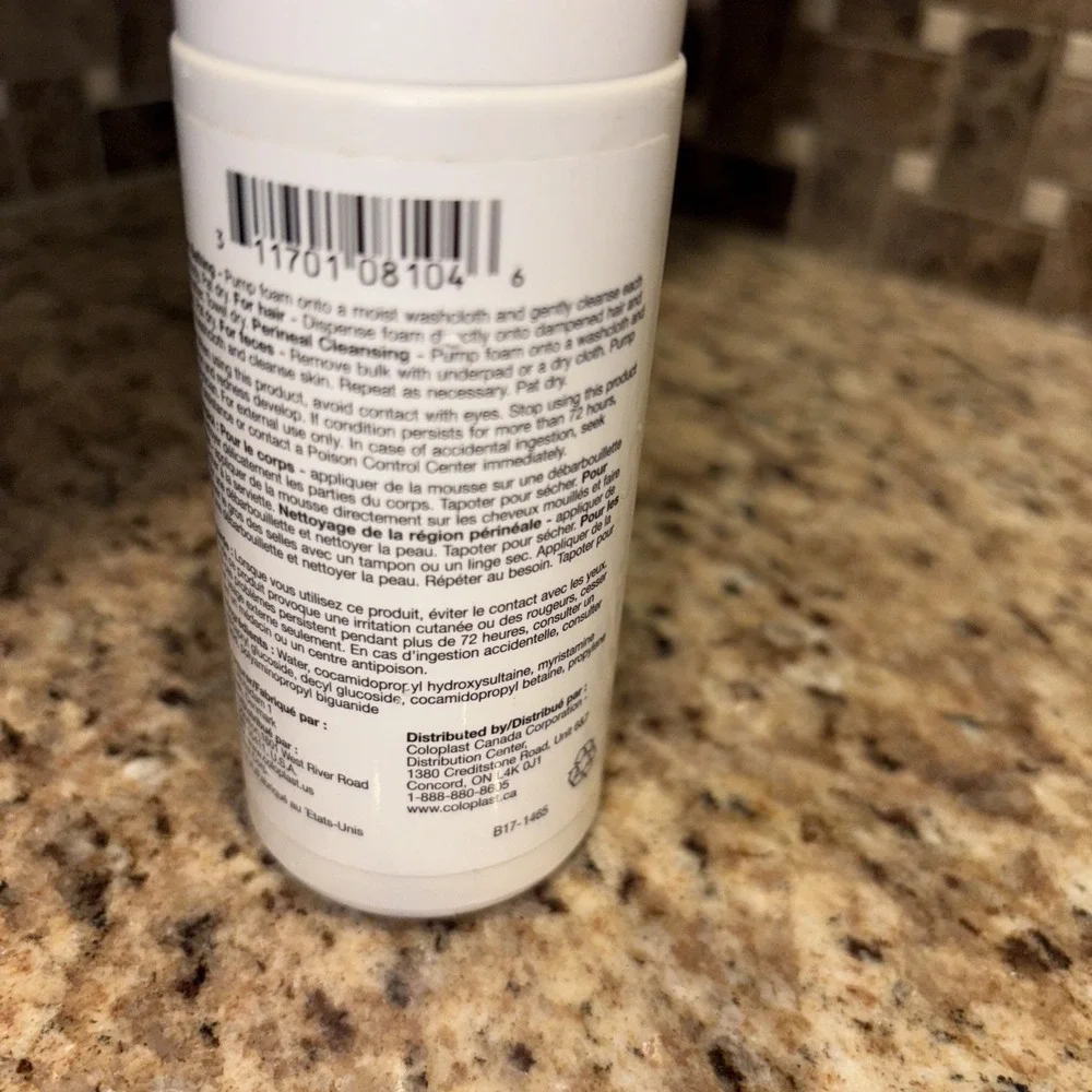 Coloplast Bedside-Care Foam,‎ No Rinse Cleanser, Unscented, 4.1oz, 67147, each